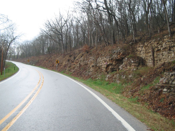 Looking at the cave from the highway.