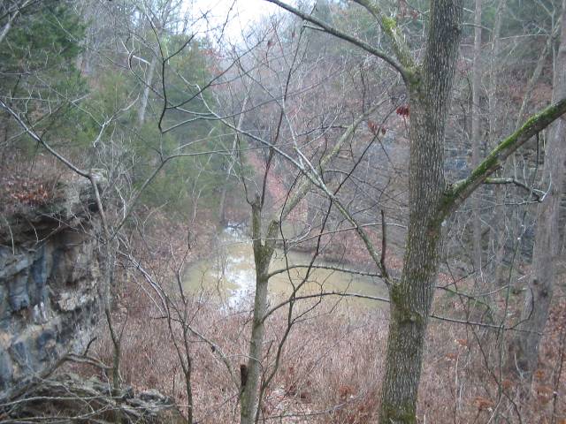 Looking at the path from atop the tunnel on the East side.