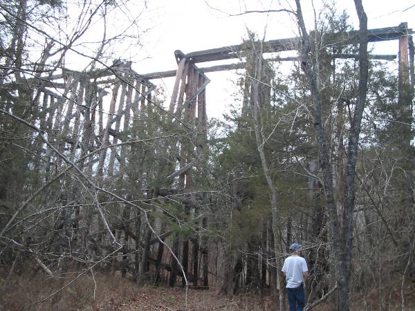 The trestle down the path from the tunnel.