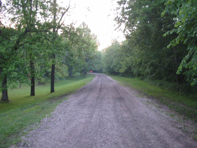 The railway path across the street in now a dirt road.