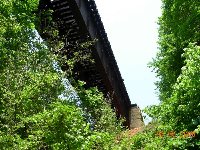 where the tracks comes off of the top of the hill on the left side of the road