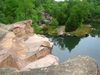 looking down from the top of the old quarry