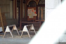 Entrance to the old &quot;Brass Monkey&quot; club in the basement.