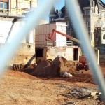 Exposed basements of Center St buildings.