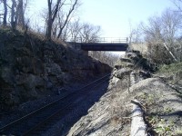 Close train tracks and bridge