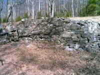The remains of a foundation nearby.