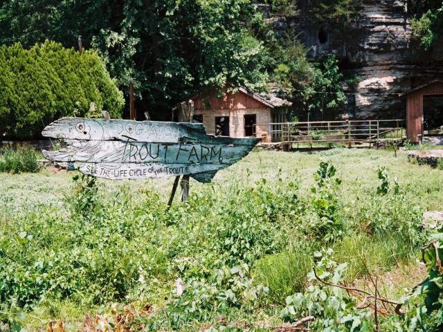 The Trout farm in the cleaning process.