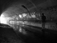 This is the large tunnel in tulsa exiting on the arkansas river