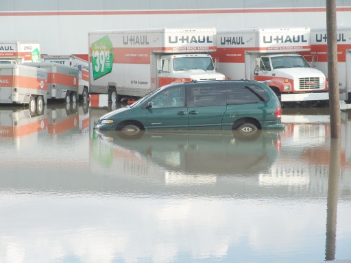 Guy's van stuck over near north Glenstone