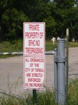 Sign at the gate