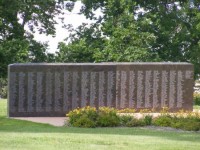 The wall with all the names of the people buried here...may they rest in peace...