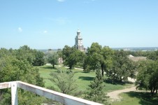 View of Menningers from the platform above the roof. The clocktower's pretty much the only thing left