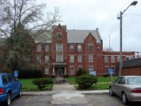 Hospital. Clinic bottom right hand corner. parking in front for clinic.