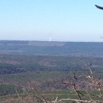 That steam in the middle of the picture is the Nuclear Power plant in russelville, almost 50 miles away. Behind that i could see the ozarks, 70 miles away