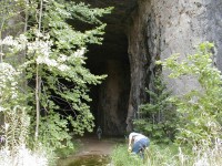 A breath-taking entrance into the massive limestone mine of Cushman Arkansas