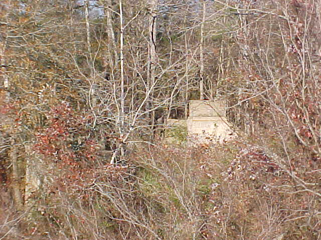 Pier and abutment in woods