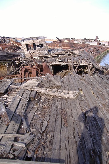 I almost fell through the deck a few times. Stupid rotten boards.