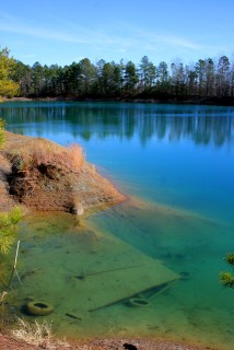 One of the old waste ponds.