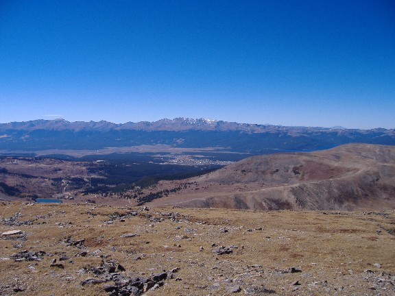 Looking down on leadville