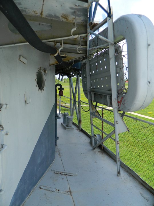 Midship Port side Outside Radio Room on Gun Deck Bow Looking to Stern.JPG